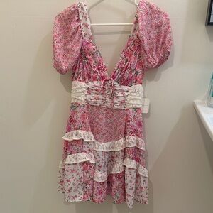Altar’d State pink flower dress.